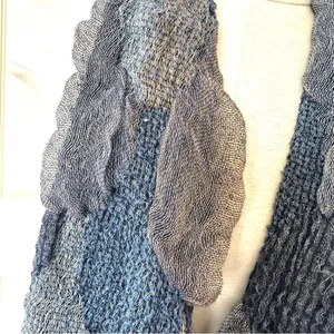Long blue scarf Blue thumbnail 9