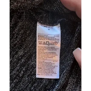 Gap Womens Metallic Silver Black Shimmering Glitter Baby‎ Doll Dress Size M thumbnail 4