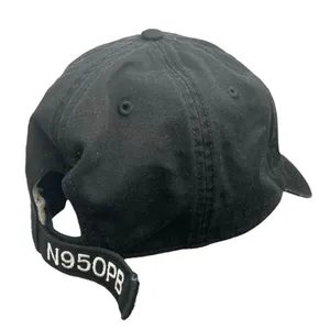 Big Bunny Women's Black Embroidered Adjustable Playboy Baseball Cap Hat OS thumbnail 2