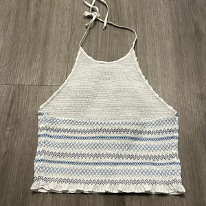 Zara Halter Tie Neck Tank Top thumbnail 2