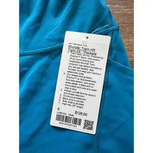 Lululemon Wunder Train With Pockets High Rise 25” Hawaiian Blue Size 6 NWT thumbnail 5