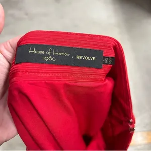 House Of Harlow 1960 Revolve Red Lined Mini Skirt Side Zip Size Small thumbnail 2