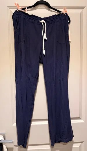 Cali 1850 Navy Linen Pant thumbnail 1
