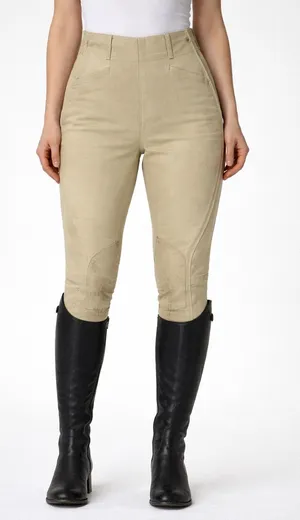 1970s Vintage Equestrian Riding Breeches Cream XXS XS Side Zip Jodhpurs thumbnail 1