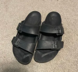 Rubber Birkenstock Sandals Black Arizona thumbnail 1