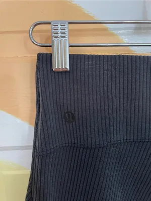 Lululemon Ribbed Softstreme Flare Leg Pants in Black Sz 4 🧡🎀 thumbnail 10