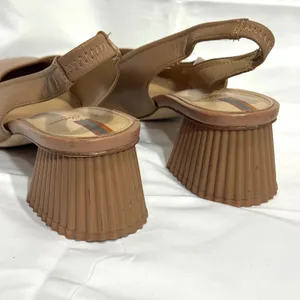 Sam Edelman Toren Slingback Tan Leather Pumps, Block Heel Size 7M thumbnail 3