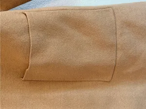 Quince Organic Cotton Blazer Open Front, Pockets , tan, neutral minimalist sz L thumbnail 10