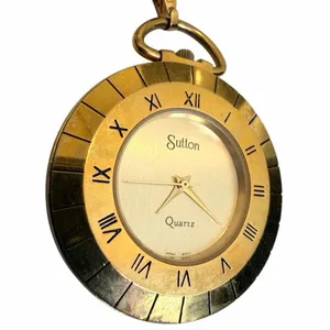 Vintage Sutton Quartz Pendant Watch Necklace Gold thumbnail 5