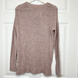 Prince & Fox Cable Knit‎ Lavender Sweater Size L thumbnail 4