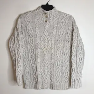 Lauren‎ Ralph Lauren ladies hand knit silk cotton linen blend pullover sweater M thumbnail 2