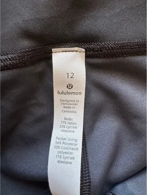 Lululemon Wunder Train High Rise 25” Heritage Camo Deep Coal Black Size 12 NWT thumbnail 6