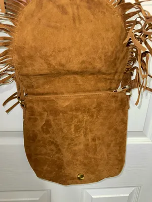 Boho Fringe Faux Suede Crossbody Bag Western Shoulder Purse Tassel Saddle Bag thumbnail 4