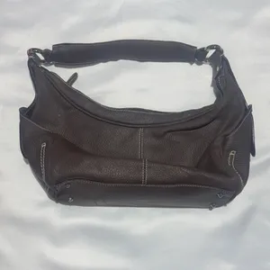 Everyday Dark Brown Pebbled Leather Shoulder Bag thumbnail 2