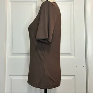 Verdusa Ribbed Mock Neck Short Sleeve Top thumbnail 5