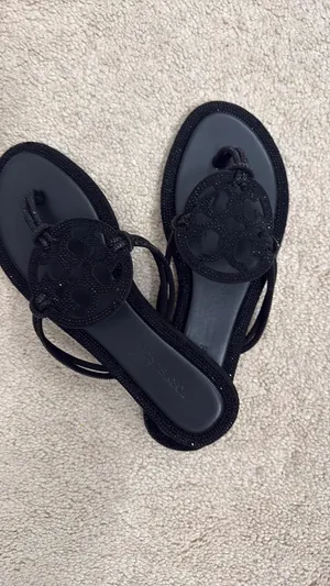 Tory Burch Sandals Miller Embellished Black thumbnail 6