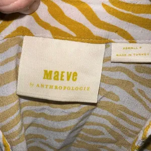 Anthropologie Maeve Amity Utility gold zebra XS blouse thumbnail 4