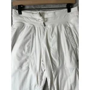 Lululemon Studio Pant II White Ruched Leg Women's Size 6‎ Relaxed thumbnail 2