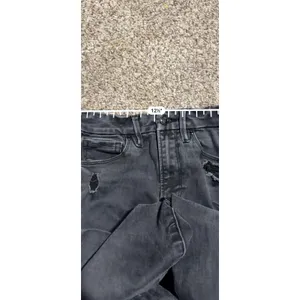 Good American Good Waist Crop Skinny Jeans Black Distressed High Rise 4/27 thumbnail 5