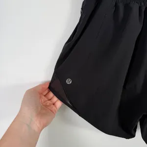 Lululemon Hotty Hot High Rise Lined Short 4" Long Black Athletic Gym Womens 4 thumbnail 4