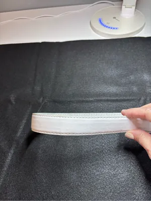 Classic White Leather Belt with Silver-Tone Buckle thumbnail 9