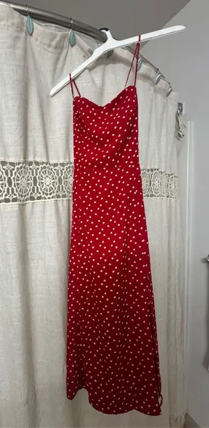 Francesca's Red heart maxi dress thumbnail 4