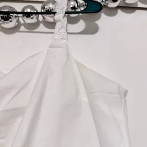 Djerf Avenue Airy Poplin Buttoned Top White Lace thumbnail 8