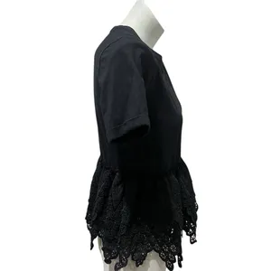 Endless Rose Womens T-Shirt Size S Black Short Sleeve Crew Neck Lace thumbnail 3