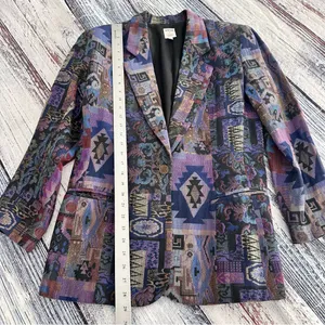 Vintage “Attitude” Women's Multicolor Southwest Patterned Blazer thumbnail 10