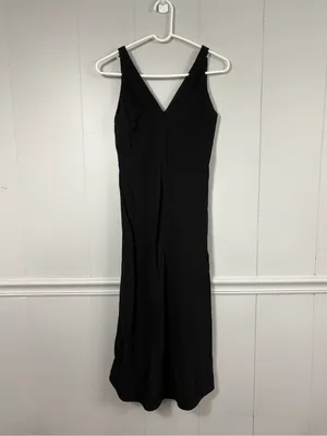 Everlane The City Stripe Black Midi Sleeveless Dress 0 Formal Elegant Classic thumbnail 4
