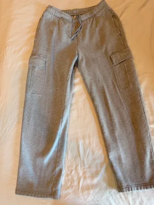 Aritzia Sweatfleece Mega Cargo Sweatpants Women’s Small Gray Cozy Fleece thumbnail 1