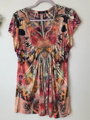 Apt9 Women’s Multicolor Abstract Dress Size XL thumbnail 1