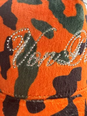 Von Dutch Orange & Green Camo Trucker Hat with Rhinestone Logo thumbnail 12