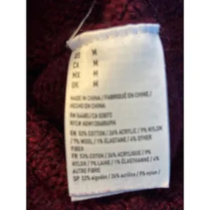 American Eagle Outfitters Mock Neck Sweater Burgundy Maroon Knit‎ Size M thumbnail 7