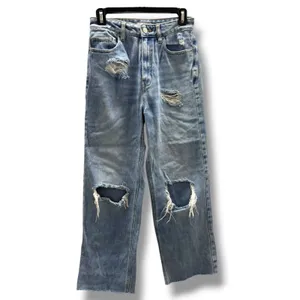 PacSun 90s Boyfriend Jeans Women 26 Light Wash Distressed High Rise Straight Leg thumbnail 2