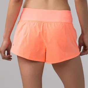 Lululemon Final Lap Short 2.5" Pop Orange Lined Eyelet Athletic Shorts Size 10 thumbnail 2