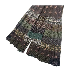 Earthbound Pants Womens Small Black Patchwork Palazzo Boho Hippie Festival Artsy thumbnail 9