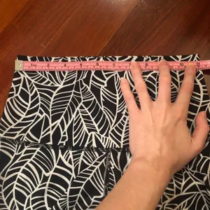 Lululemon Wunder Under Leggings Leaves Pretty Palm Black Angel Wing thumbnail 7