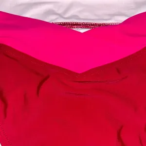 Woman’s Cupshe Color Block Pink and Red Bikini Bottoms Size Large thumbnail 4
