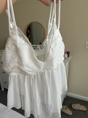 Princess Polly White Tank Top thumbnail 4