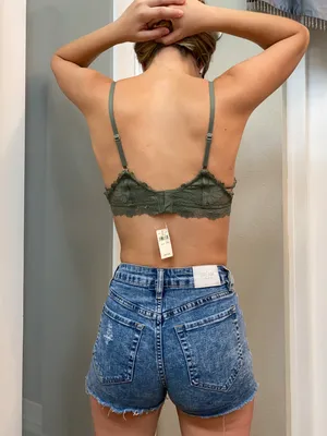 Aerie Green Rebel Lace Triangle Bralette thumbnail 7