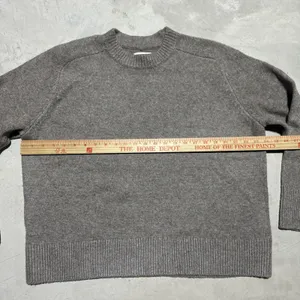 VTG Abercrombie & Fitch Women's Gray Wool Blend Knit Crew Neck Pullover SZ L Y2K thumbnail 3