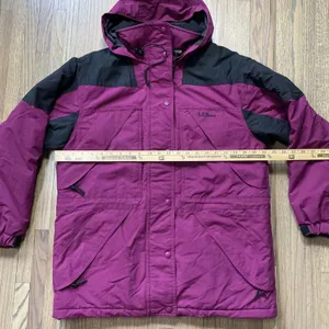Vintage L.L.Bean Jacket Women's M Gorpcore 1990s Full Zip Hooded Purple Outdoor thumbnail 7