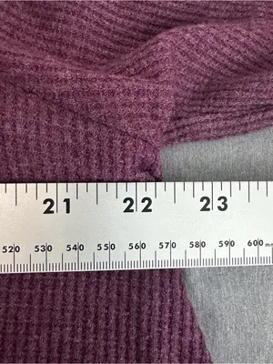 Free People We The Free Women’s Medium Purple Waffle Knit Thermal Top thumbnail 7