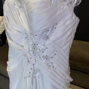 Women’s Chiffon Wedding Dress Corset Back Size 16 NWOT thumbnail 3