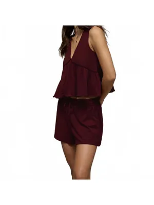 AE Sunchaser Knit High-Waisted Pull-On Short American Eagle NWT Antique Rose XL thumbnail 2