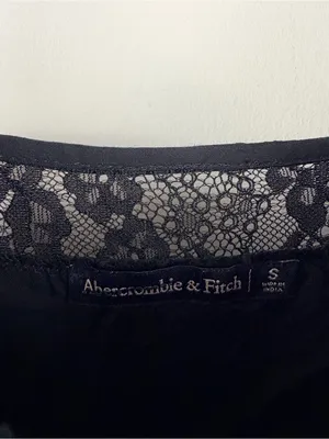 Abercrombie Fitch Womens Small Black Lace Cami Dress thumbnail 2