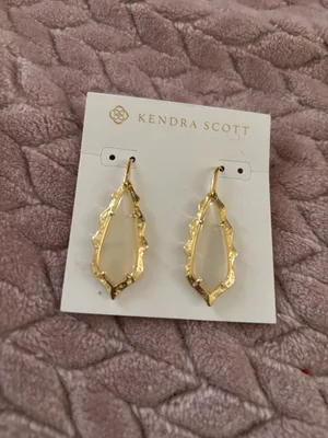 Kendra Scott gold dangle earrings NWT thumbnail 2