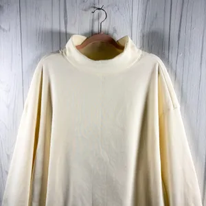 MAEVE NWOT | Anthropologie Oversized Mock Neck Sweatshirt Cream, XL thumbnail 3