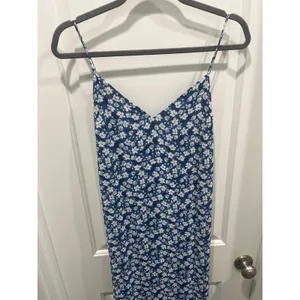 Reformation Dietrich Blue Floral Crepe Midi Dress Sz 4 thumbnail 4
